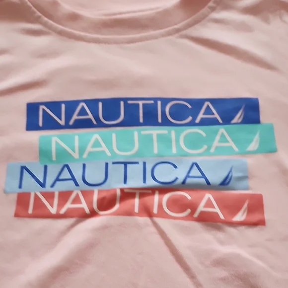 Nautica Baby Pink Tee and Striped Shorts Set - Picture 5 of 11